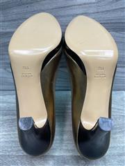 GUCCI GOLD LEATHER PLATFORM PUMPS SIZE 11B